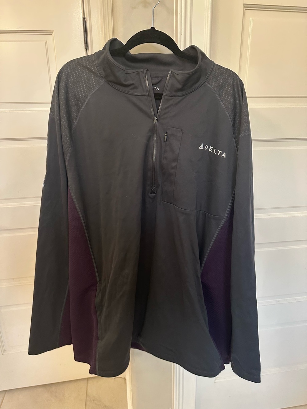Lands End Delta Jacket Mens 4XL 1/4 Zip Softshell Aircraft Maintenance Pullover